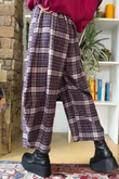 Patrick Plaid Brushed Cotton 7/8 Barrel Pant Fig